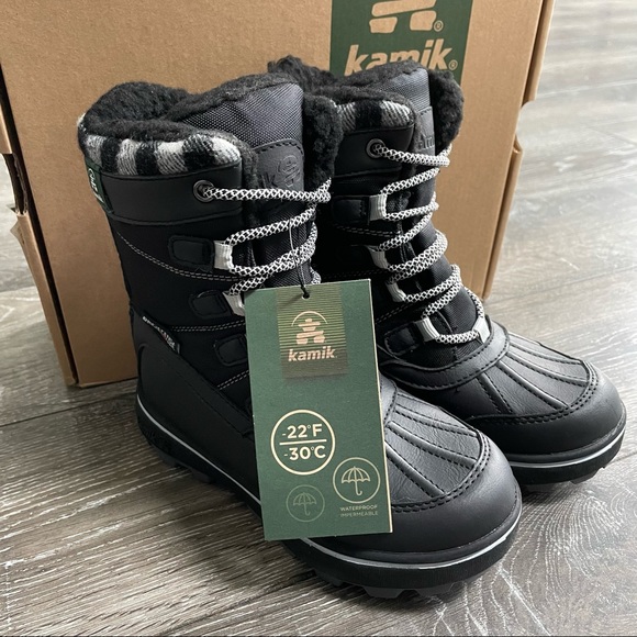 Kamik kids winter snow boots insulated waterproof cinnamon unisex